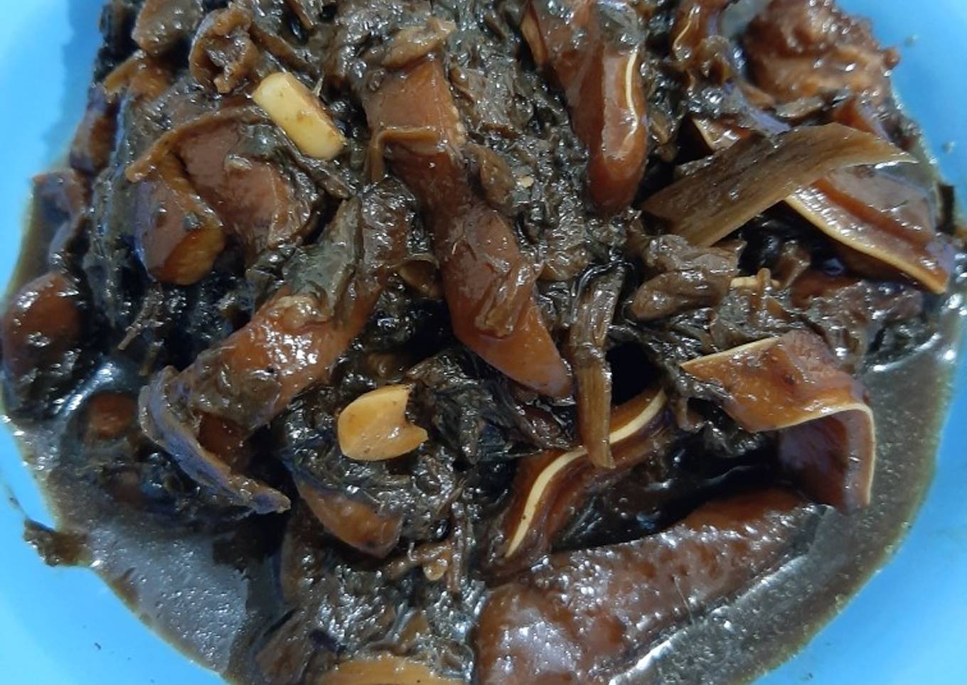 Bak po hamchoikon. Daging babi masak sawi asin kering