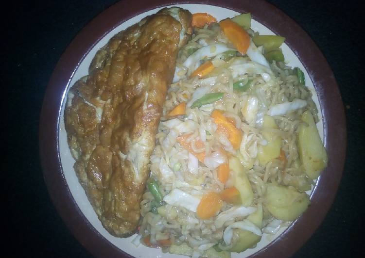Steps to Prepare Perfect Vegetables noodles and Irish