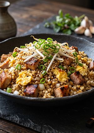Una foto de 🥘 Arroz Frito Cubano (Versión Fit Low-Carb & Extra Proteína)