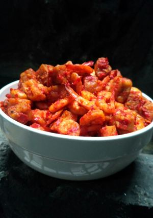 Foto resep Balado Udang Tahu Tempe