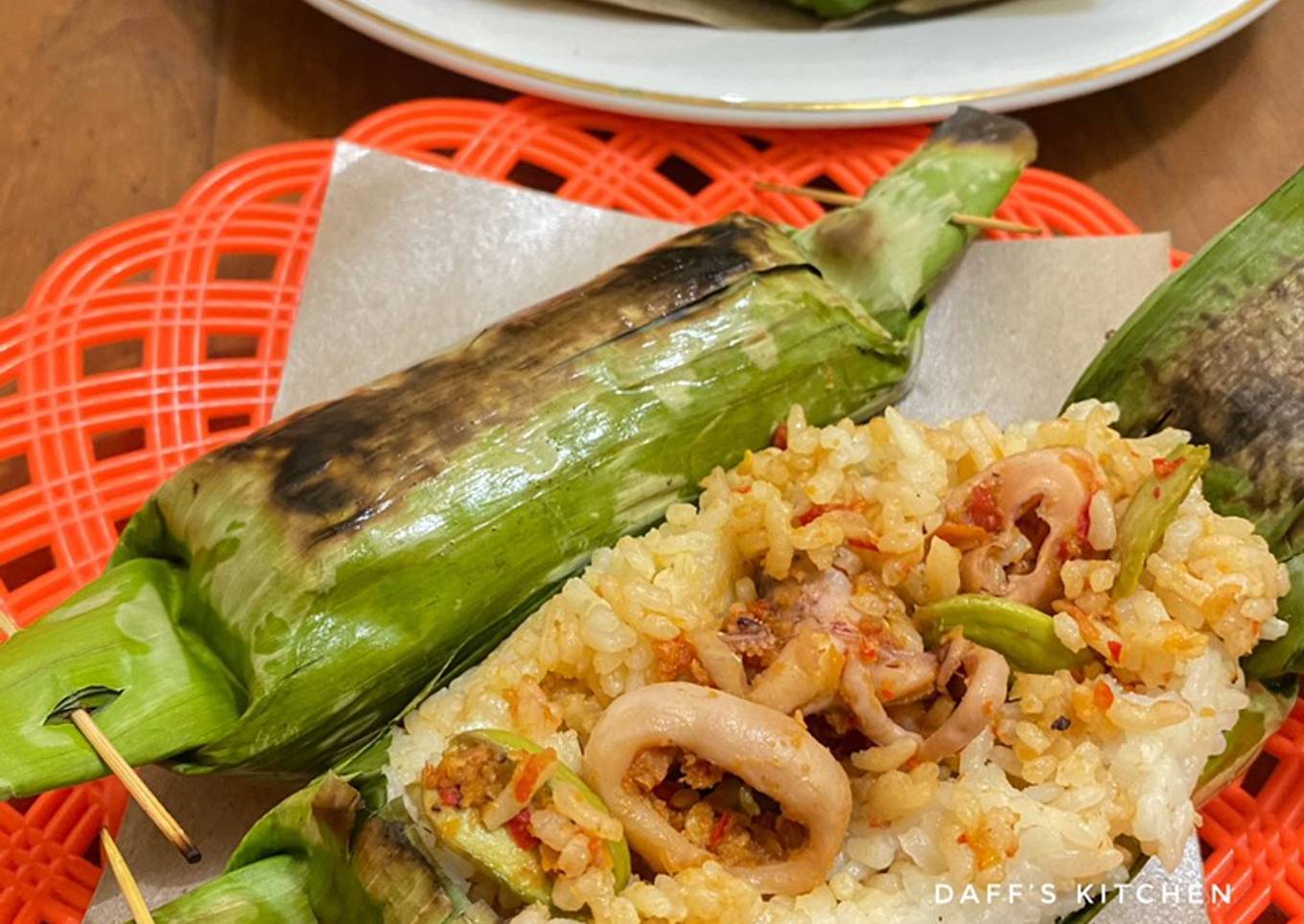 Nasi Bakar Cumi Pete🦑