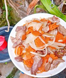 tim cật xào hành