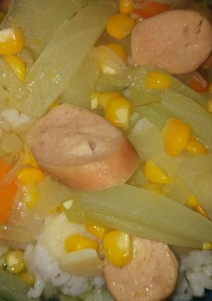 Foto resep Tumis labu jagung isi sosis