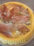 Crostata di polenta,speck, funghi e fontina