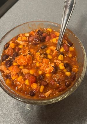 A picture of Chicken Taco Soup.