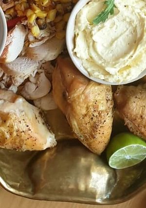 A picture of Baked chicken breast.