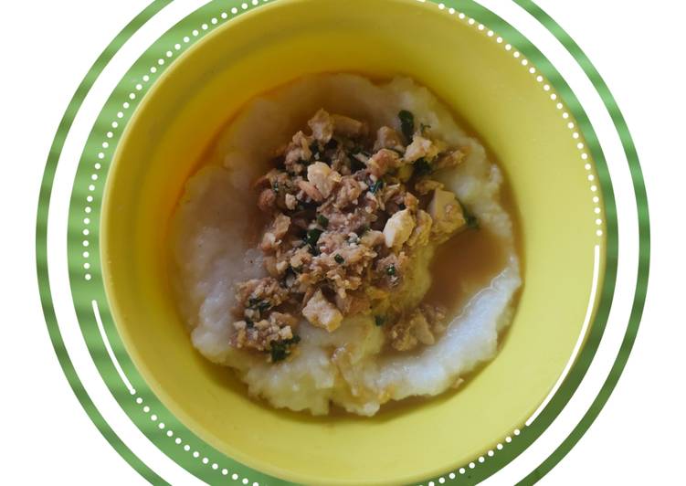 Bubur Ayam Bayam Kuah Kecap-Ukuran Loyang Tulban 4 Telur