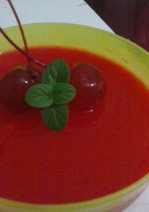 Una foto de Gelatina de fresa casera