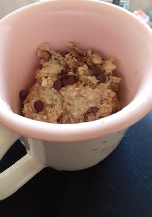Una foto de Revuelto de banana y avena saludable