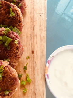 A picture of Diabetic friendly beetroot cutlets.