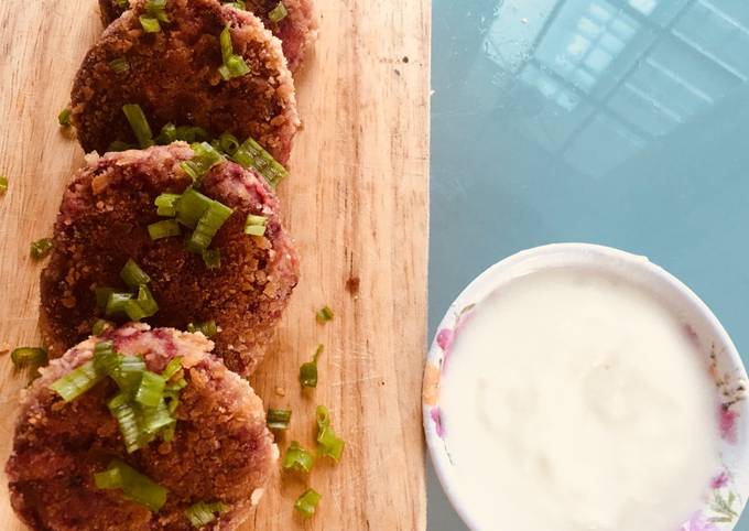 Recipe of Perfect Diabetic friendly beetroot cutlets