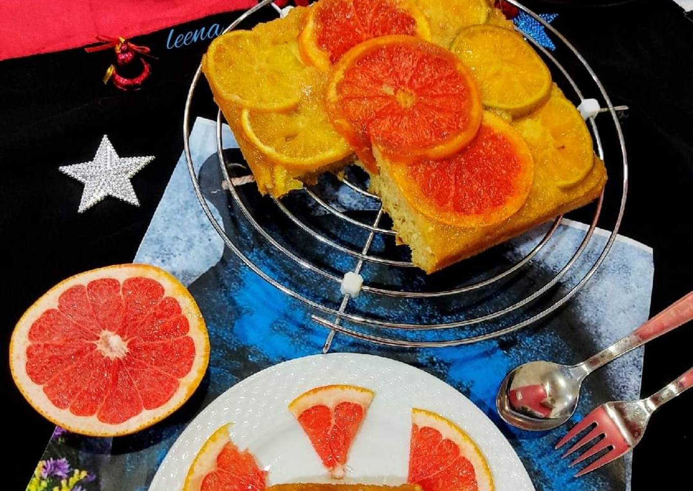 Triple Orange Upside down Cake