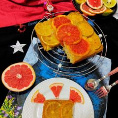 A picture of Triple Orange Upside down Cake.