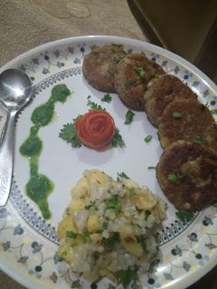 पोटेटो साबुदाना टिक्की । रेसिपी मुख्य फोटो