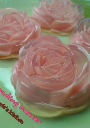 Foto resep Puding mawar