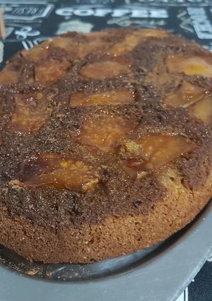 Una foto de Torta invertida de manzana saludable
