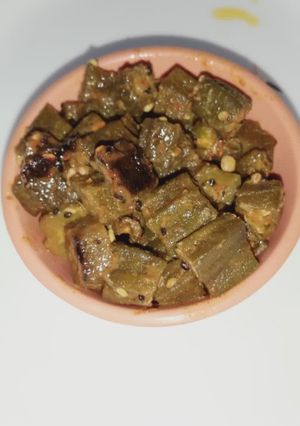 A picture of Masala lady finger.