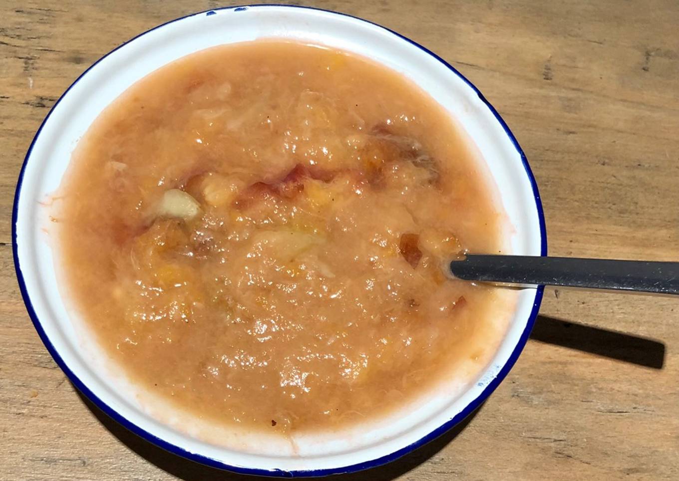 Compotée de péches et nectarines au miel au Thermomix