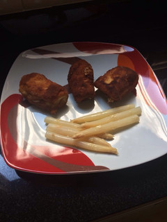 Una foto de Flamenquines de pollo con jamón dulce y queso light