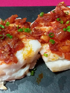 Una foto de Bacalao a la cacereña