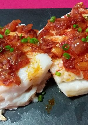 Una foto de Bacalao a la cacereña