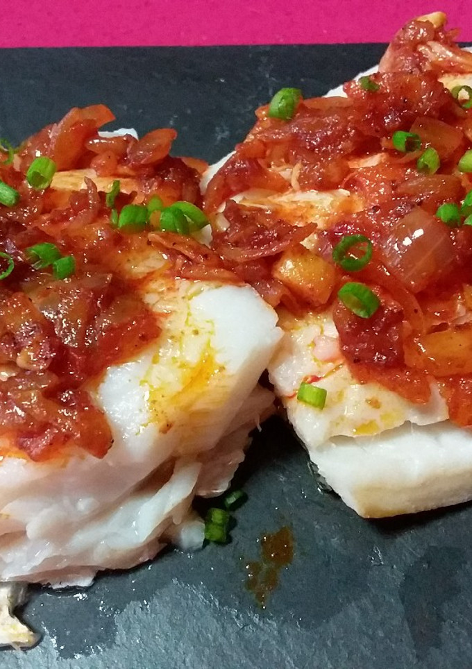 Una foto de Bacalao a la cacereña