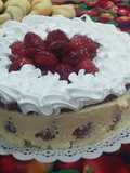 Bavarois de queso y frutillas