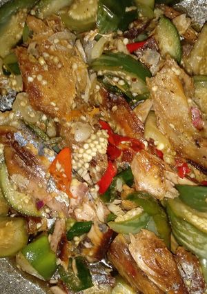 Foto resep Tumis ikan pindang terung cabe ijo