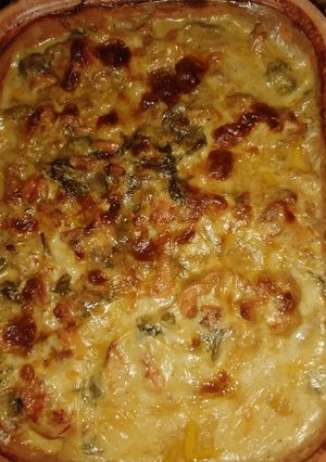 Brokkolis-tejszínes csirkecomb Pataki tálban recept fotója
