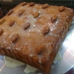 A picture of Basbousa Arabic Cake.