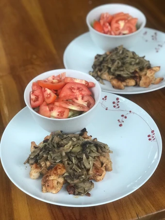 Langkah Gampang Membuat Resep Steak Ayam Saus Jamur Fiber Cream yang Enak Banget Anti Ribet, Uenak Banget