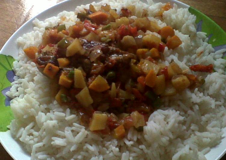 Easiest Way to Prepare Award-winning Veggies sauce n white rice