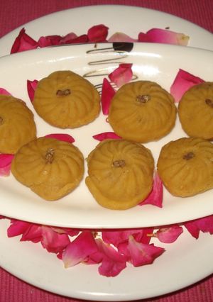 A picture of Homemade Mathura peda.