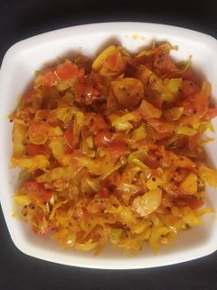 કોબી ટમેટા નું શાક રેસીપી મુખ્ય ફોટો