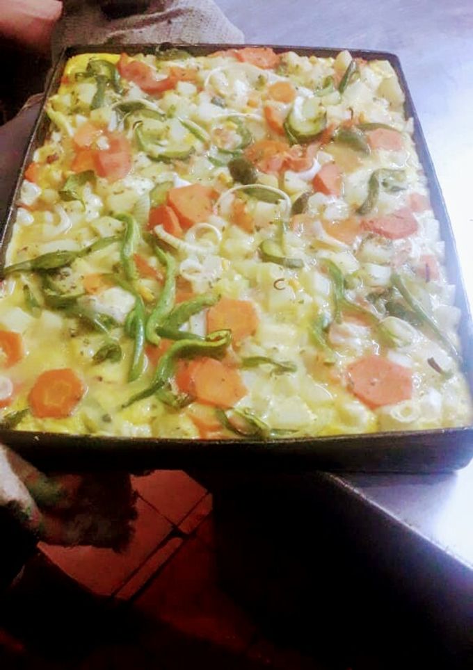 Una foto de Tortilla de papas y verduras al horno🍴