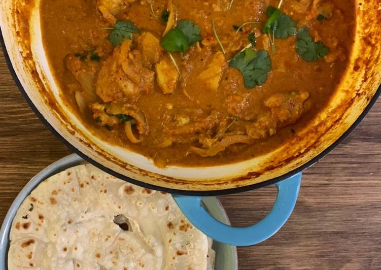 Step-by-Step Guide to Make Speedy Butter chicken with instant Roti bread