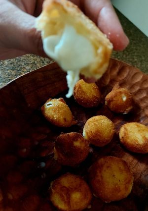 Foto de Muçarela de búfala empanada (petisco rápido, fácil e delicioso)