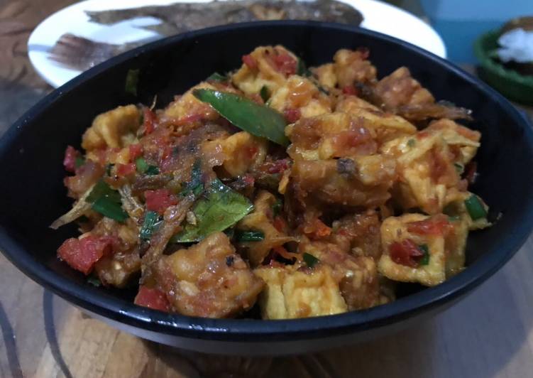 Resep Balado tahu,tempe,teri(T3) yang mudah