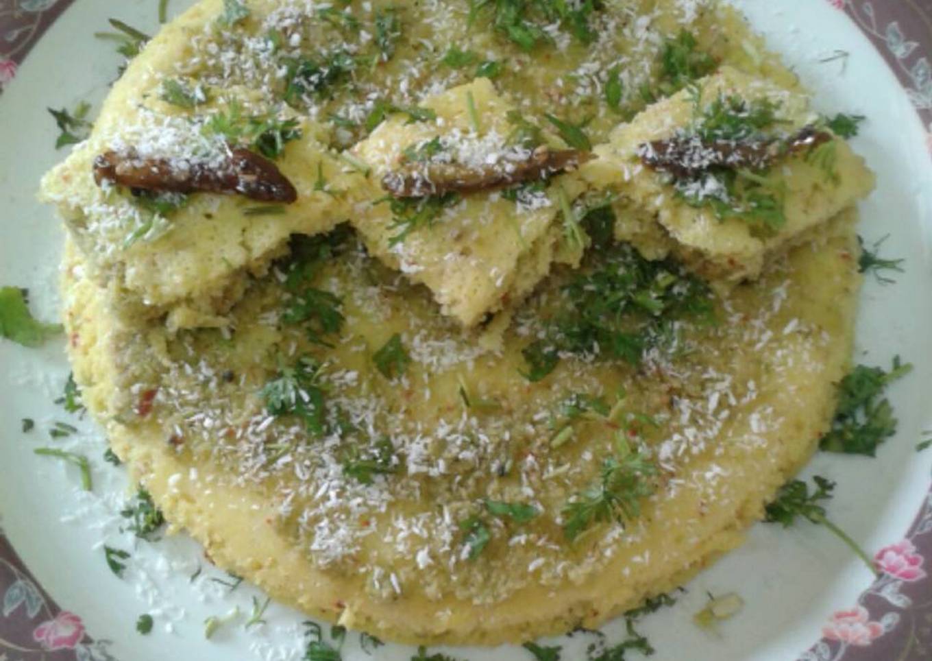 Moong dal chutney dhokla