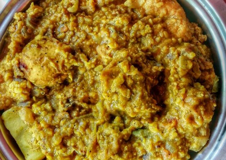 Recipe of Super Quick Homemade Moong Daal Chicken