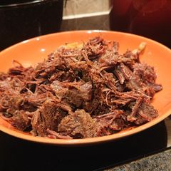 Barbacoa (Slow-cooked ox cheeks) A picture of Barbacoa (Slow-cooked ox cheeks).