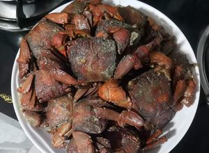 Hình của món Ba khía rang muối.