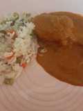 Pollo en pipian rojo