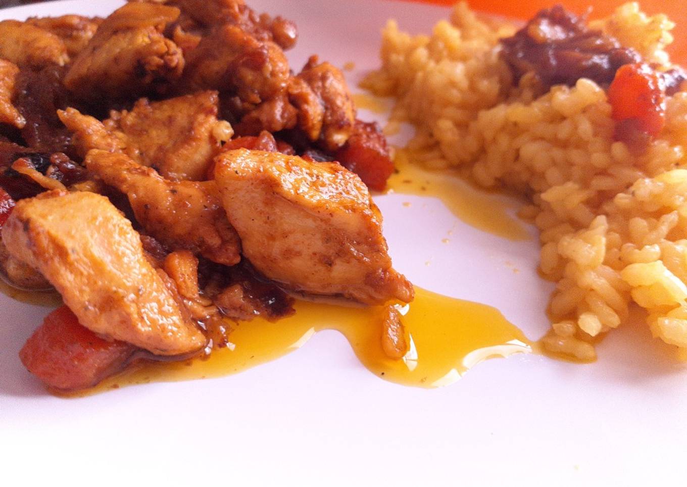 Pollo dulce al estilo árabe