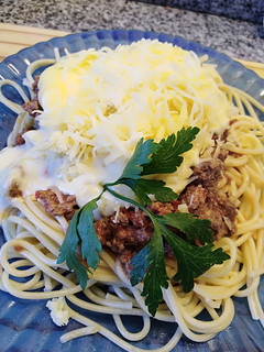 Una foto de Pasta Manchadita