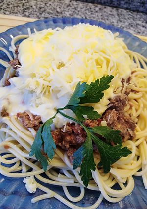 Una foto de Pasta Manchadita