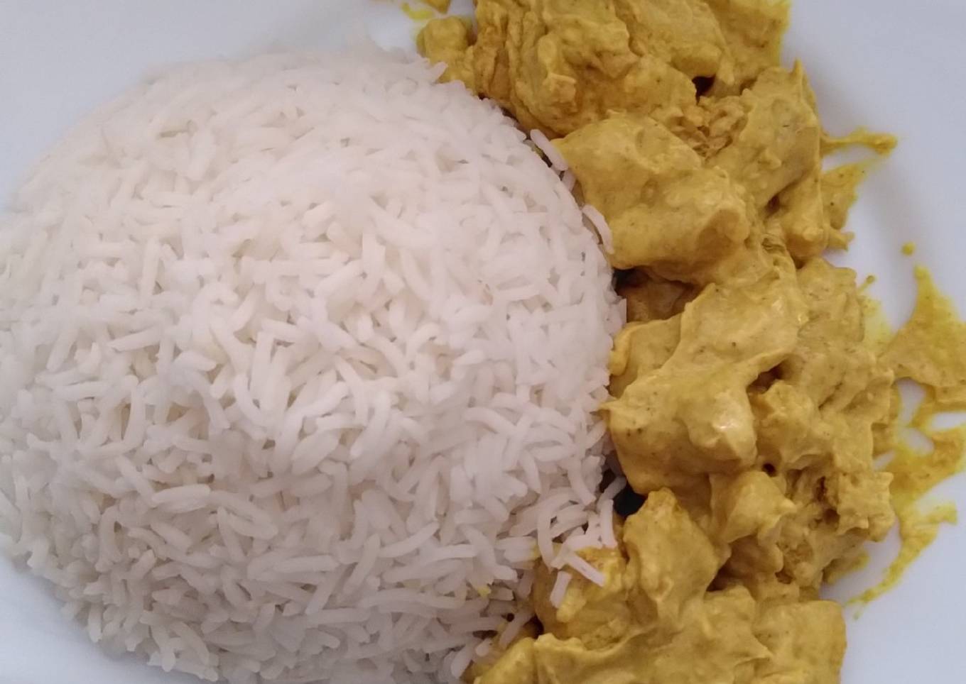 Arroz basmati con pollo al curry ultra rápido