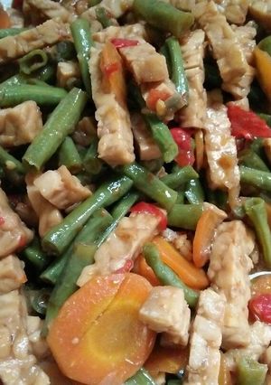 Foto resep Oseng tempe kacang panjang