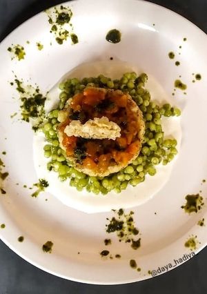 A picture of Healthy layered Sabudana khichdi.