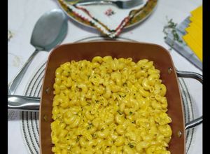 Una foto de Macarrones con queso/ one pot pasta